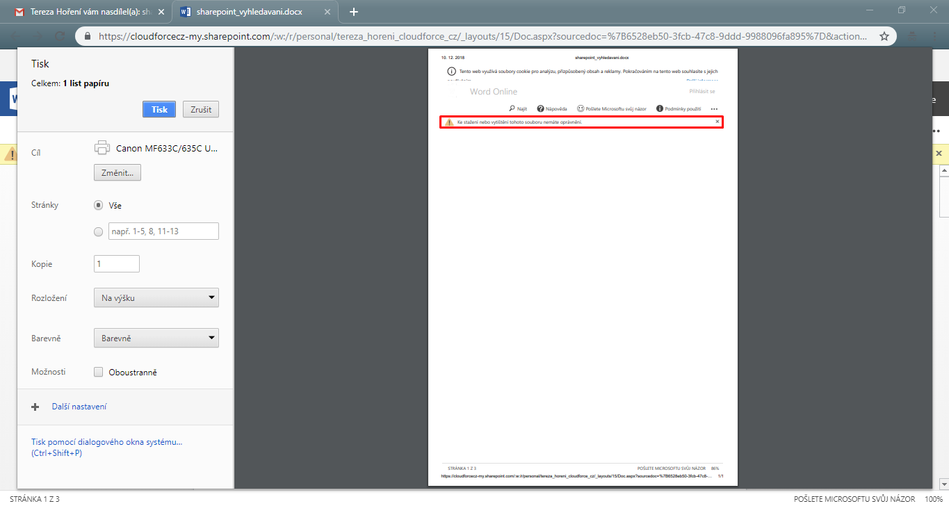 OneDrive - sdílení